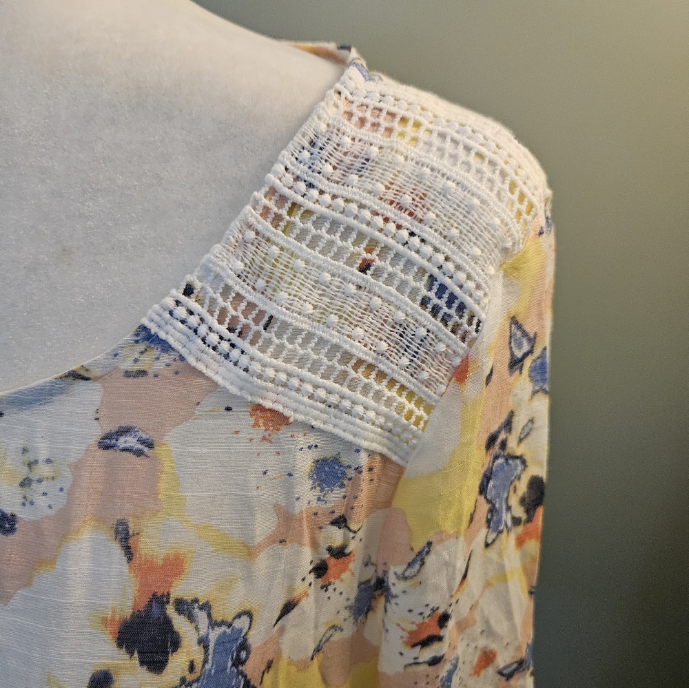 Hope & Harlow Multicolor Women's Size Large L Shirt Blouse - Picture 5 of 13
